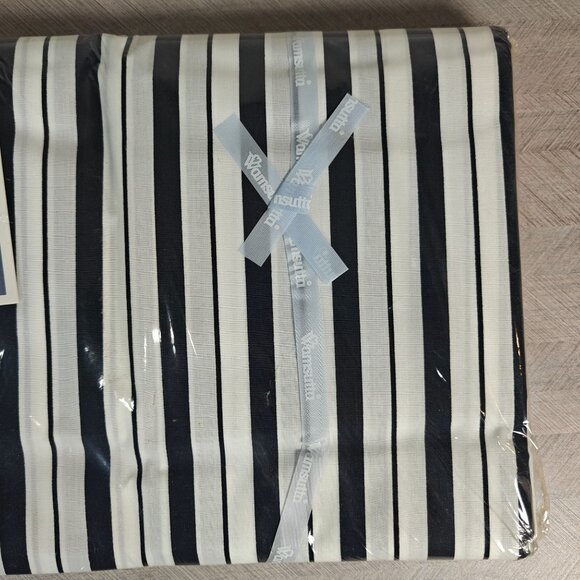 Vintage Wamsutta Supercale Plus Striped King Flat Sheet Black - Picture 3 of 6